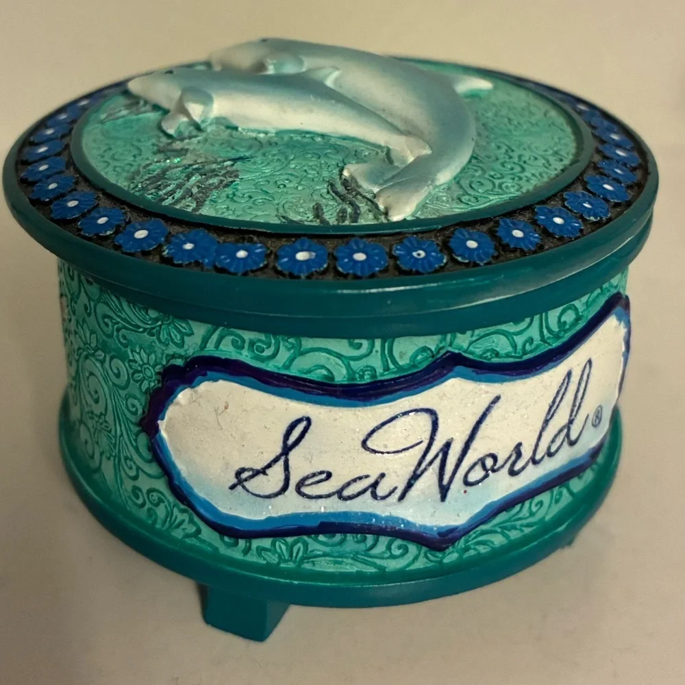 Seaworld Dolphin Trinket Box